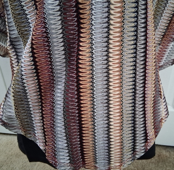 Apt.9 Striped Multicolor Poncho Top  Sizr L - Picture 11 of 14